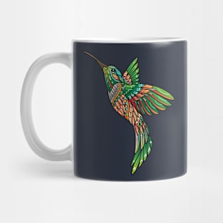 Vibrant Flight: Stylized Hummingbird Mug